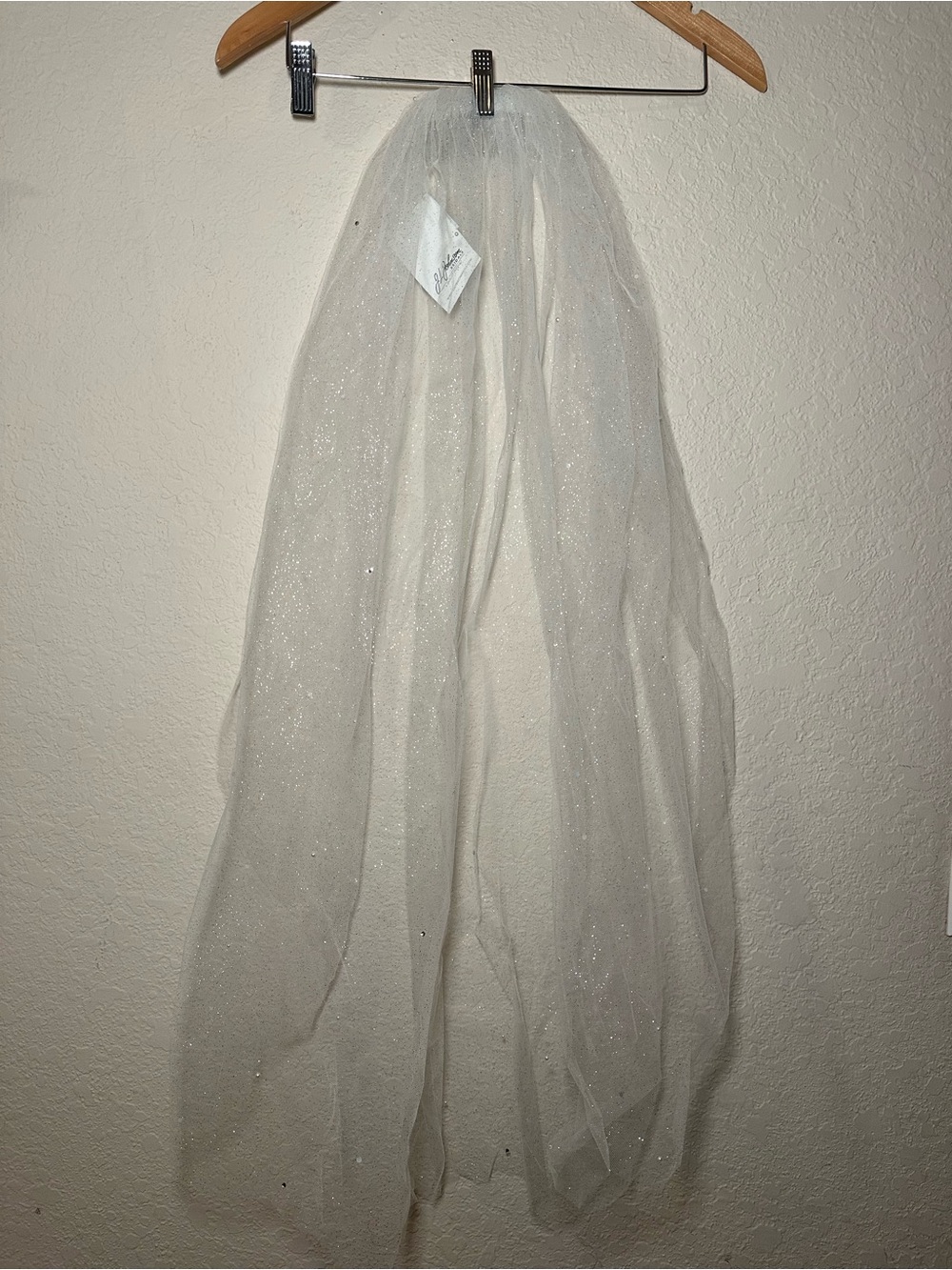 JL Johnson Bridals Sparkle Veil in Ivory/Off-White